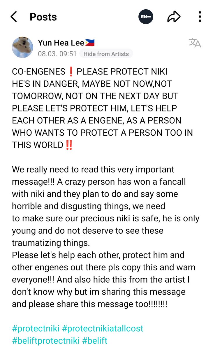 idgaferaraven's tweet image. PROTECT ENHYPEN AND NIKI 
#protectniki #Let_Enhypen_Rest
#beliftprotectniki
