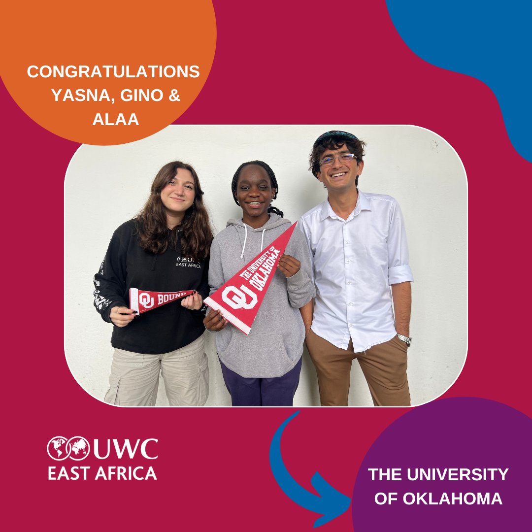 uwc_ea's tweet photo. Celebrating #Classof2023 college decisions. #CollegeSigningDay #Theuniversityofoklahoma #UWCEA #IBDP #UWC #IBWORLD https://t.co/Pd2HUGkAGJ