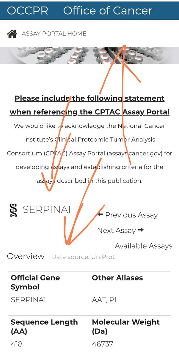 @mlperk1 @observadora007 @AllisaBlue @CuecaLabs @GPlayer5150 @mokopomme @mlperk1 when you scrool to botom of page⬇️OCCPR Office of Cancer& CPTAC(Tumor Consortium)⬇️Gene SERPINA1