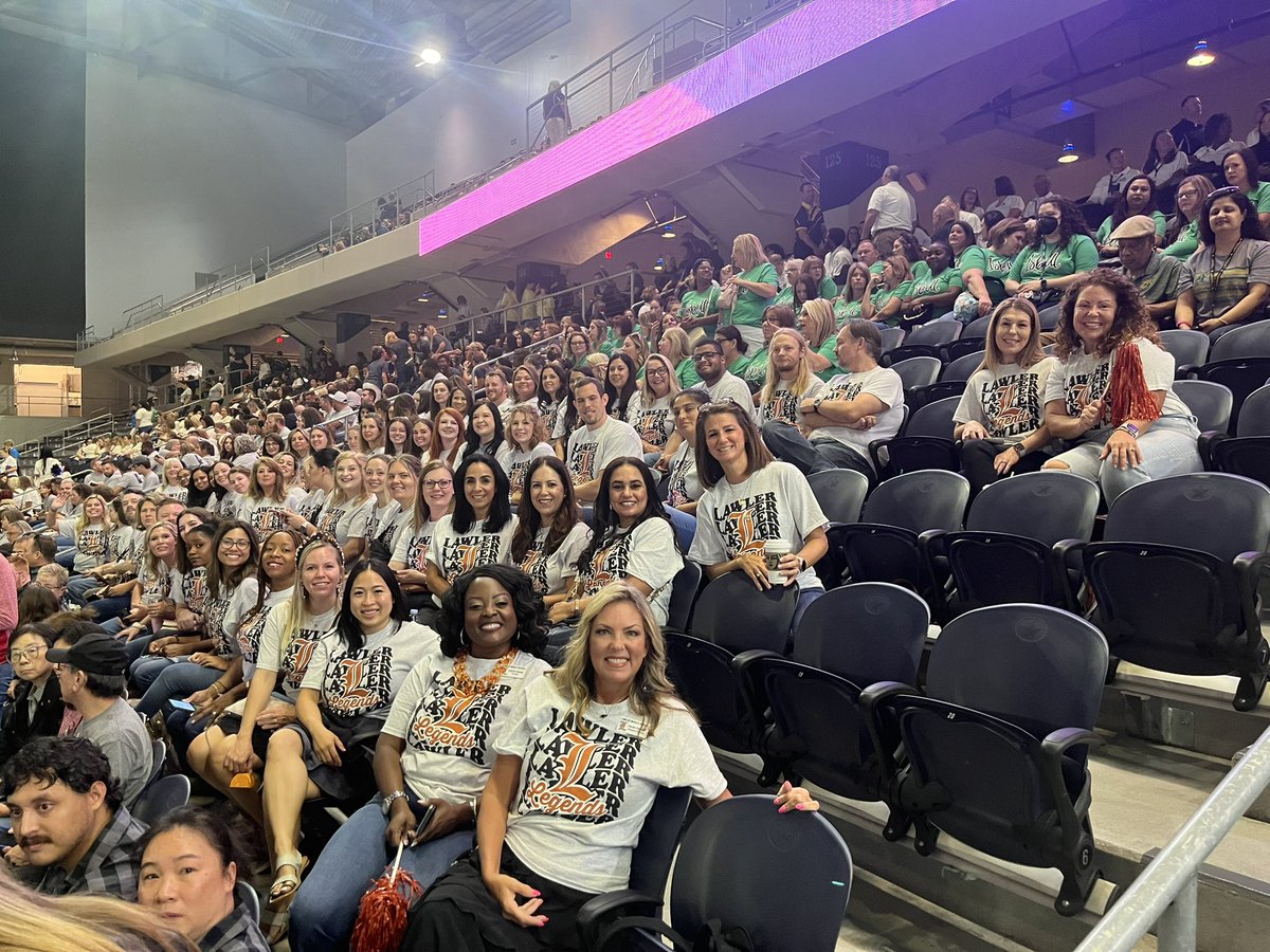Lawler Legends ready to be inspired at FriscoISD Convocation #Elevate #ElevateTogether <a href="/LawlerMS_FISD/">Lawler Middle School</a>