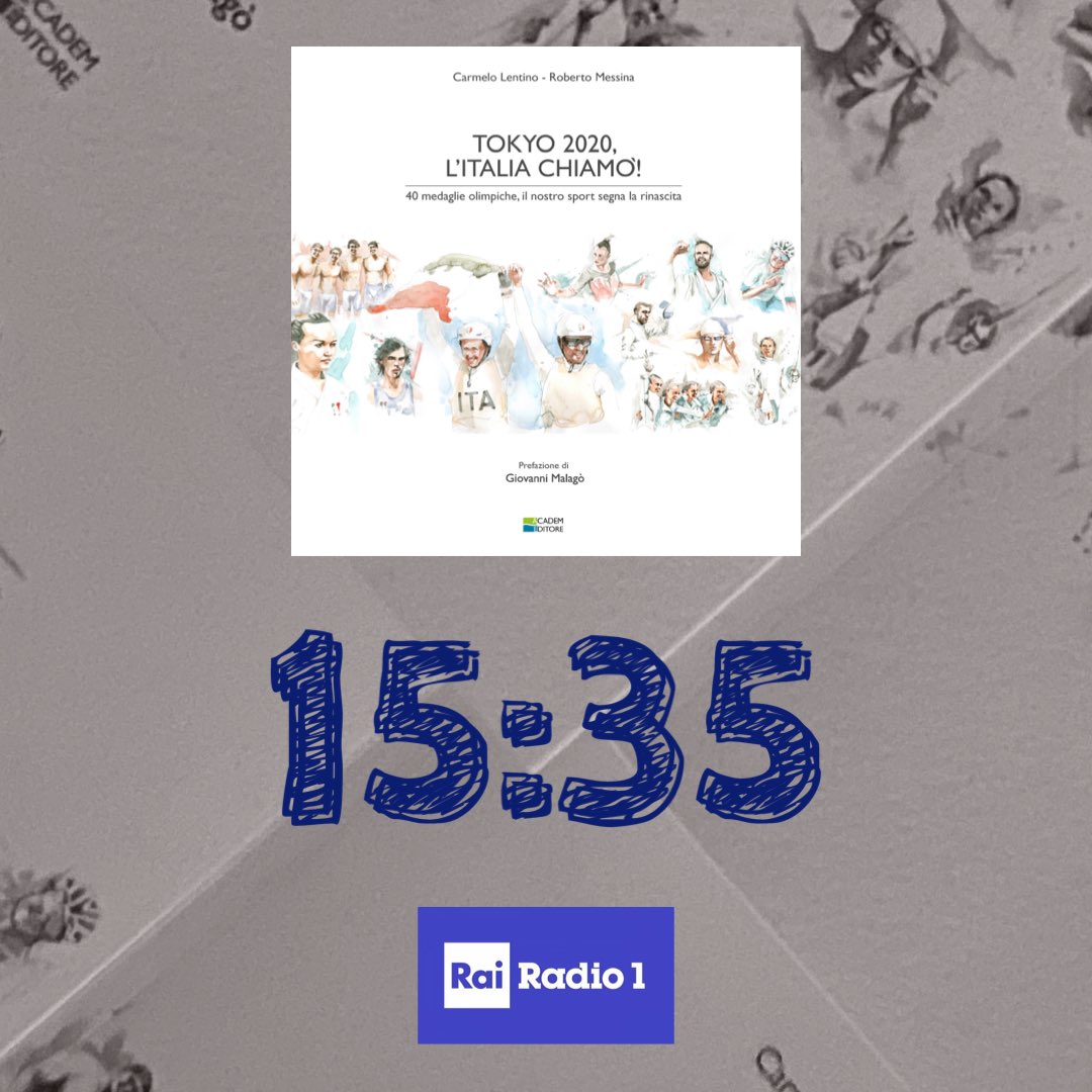 🚨Vi aspetto, tra poco, su <a href="/Radio1Rai/">Rai Radio1</a>, per parlare del mio libro "#Tokyo2020, l'Italia chiamò! 40 medaglie olimpiche, e il nostro sport segna la rinascita" scritto con Roberto Messina per #AcademEditore.

Puoi prenotare qui la tua copia 👉🏼 academgroup.it/libri/tokyo202…