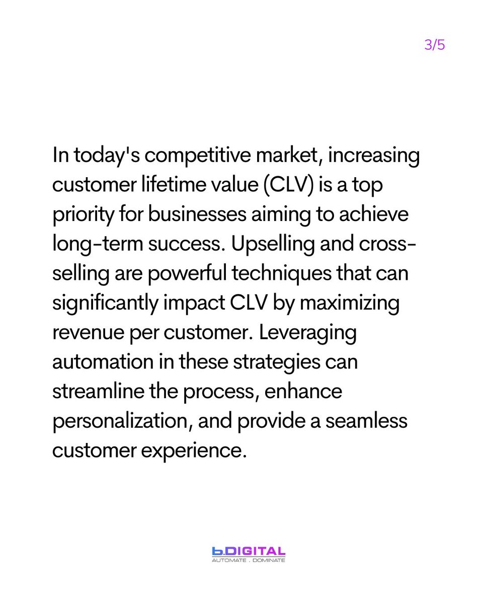 bridgette_boss's tweet photo. 📈 Unlock CLV potential with automated upselling &amp; cross-selling! 🤖 

✅Boost your revenue and customer loyalty with https://t.co/bD0o1K4tDv consulting.

#DigitalMarketing #Automation #CustomerLifetimeValue #Upselling #CrossSelling #BDigitalConsulting #GrowYourBusiness https://t.co/pwDxkoSZBt