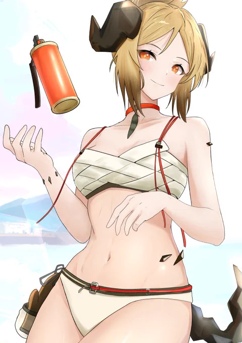 skebより水着イフリータでした～～ リクエストありがとうございます!!