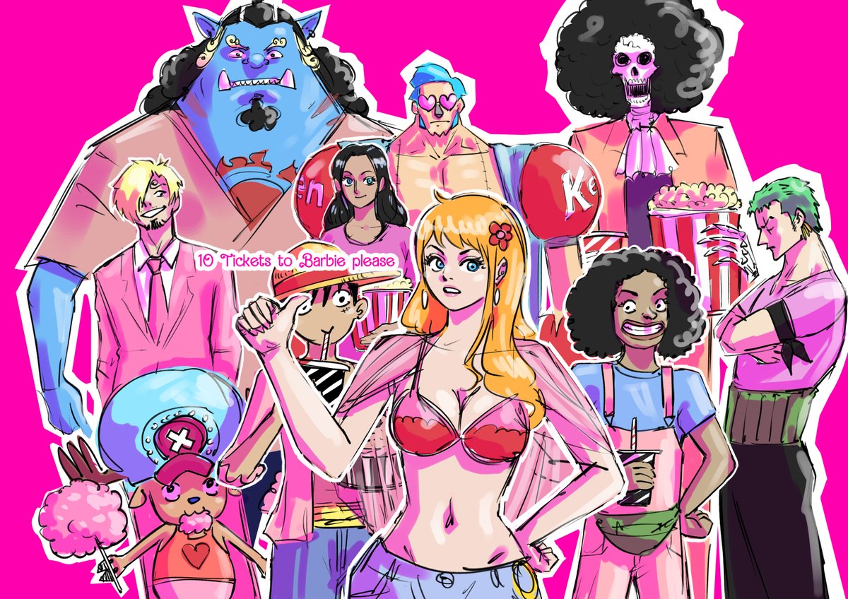 AliasArtworks's tweet photo. the Straw Hats see Barbie https://t.co/lOJakSazxR