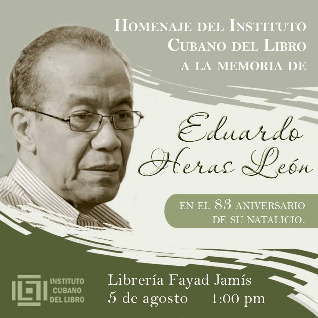 📍Librería Fayad Jamís, 🗓️5 de agosto,🕐1:00pm⤵️

#CubaEsCultura #Homenaje
