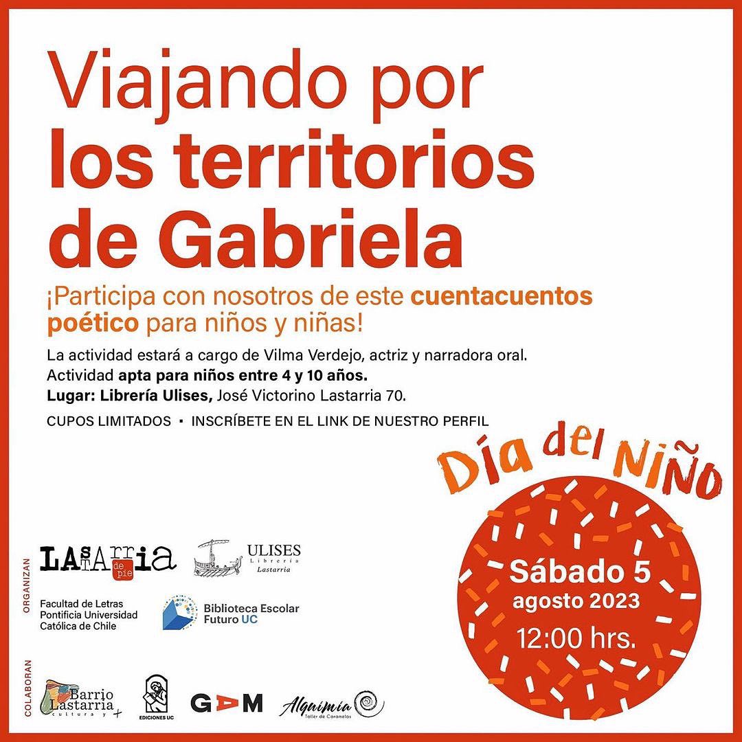 🌟No te pierdas estas actividades del Día del Niño y la Niña 🥳 Organizadas por Lastarria de Pie, una fantástica iniciativa para compartir el icónico barrio

👉Inscríbete al cuentacuentos en el link del perfil

📌Encuentra nuestros libros en el stand a la salida de <a href="/MAVIchile/">MAVI UC</a>