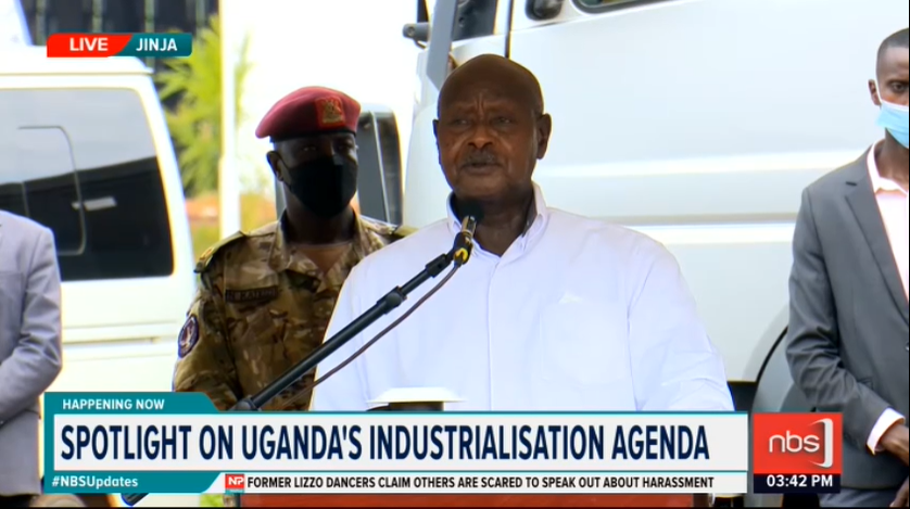 H. E. Yoweri Kaguta Museveni: I do not eat wheat. I do not eat bread. I don't eat rice. If wheat is not available, eat cassava. I'm now going to make 79, eating cassava and millet.

#NBSUpdates #ShapingTheNation