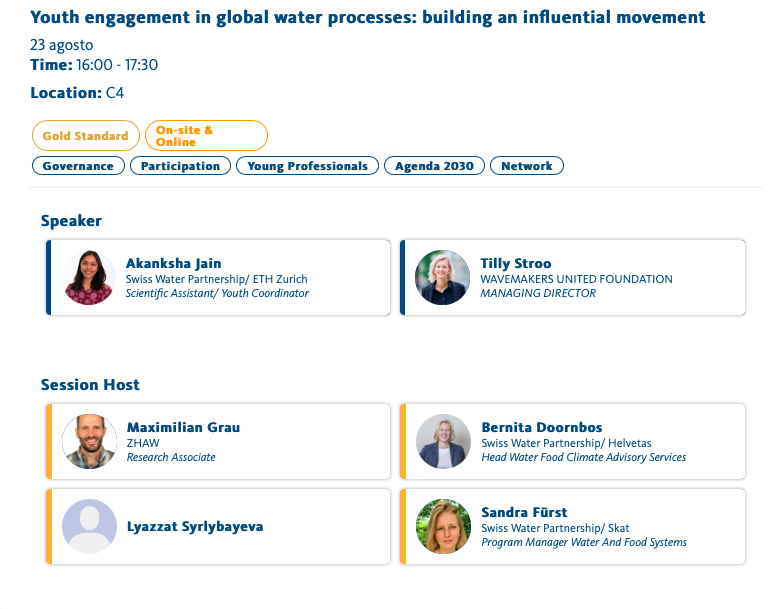 CWiWater's tweet photo. Check out the #event βYouth engagement in global water processes: Building an influential movement" organized by #CWiW member @ElysaVaillancou during Stockholm #WWW π©π½βπ€βπ©π»π§
π Wed August 23
β° 16:00 - 17:30 CEST
β³οΈ C4
π https://t.co/QBeArGDhrp https://t.co/Pz8aXePYLA