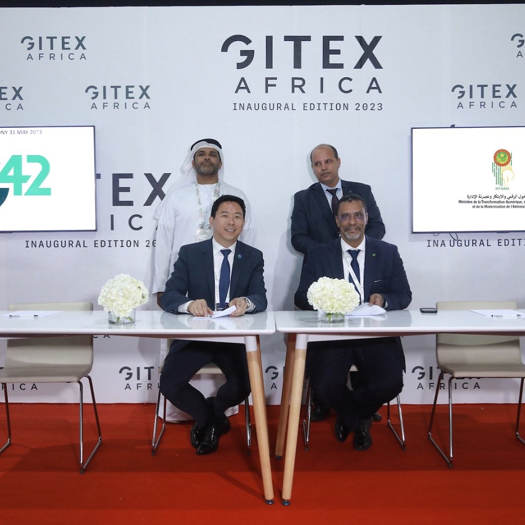 🌐 GITEX AFRICA witnesses a historic partnership, The Ministry of Digital Transformation, Innovation, and Modernization of the Administration of Republic Islamic of Mauritania (MTNIMA) has joined forces with G42 by signing an MOU. 

gitexafrica.com