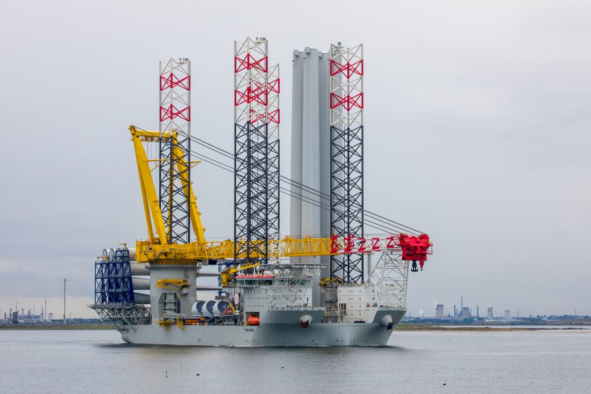 The campaign to install the first turbine at @DoggerBankWind is underway 💨 Once complete, Dogger Bank will become the world’s largest offshore wind farm, an important step in delivering on the UK Government’s offshore wind goals. Read more here: bit.ly/44SmFne