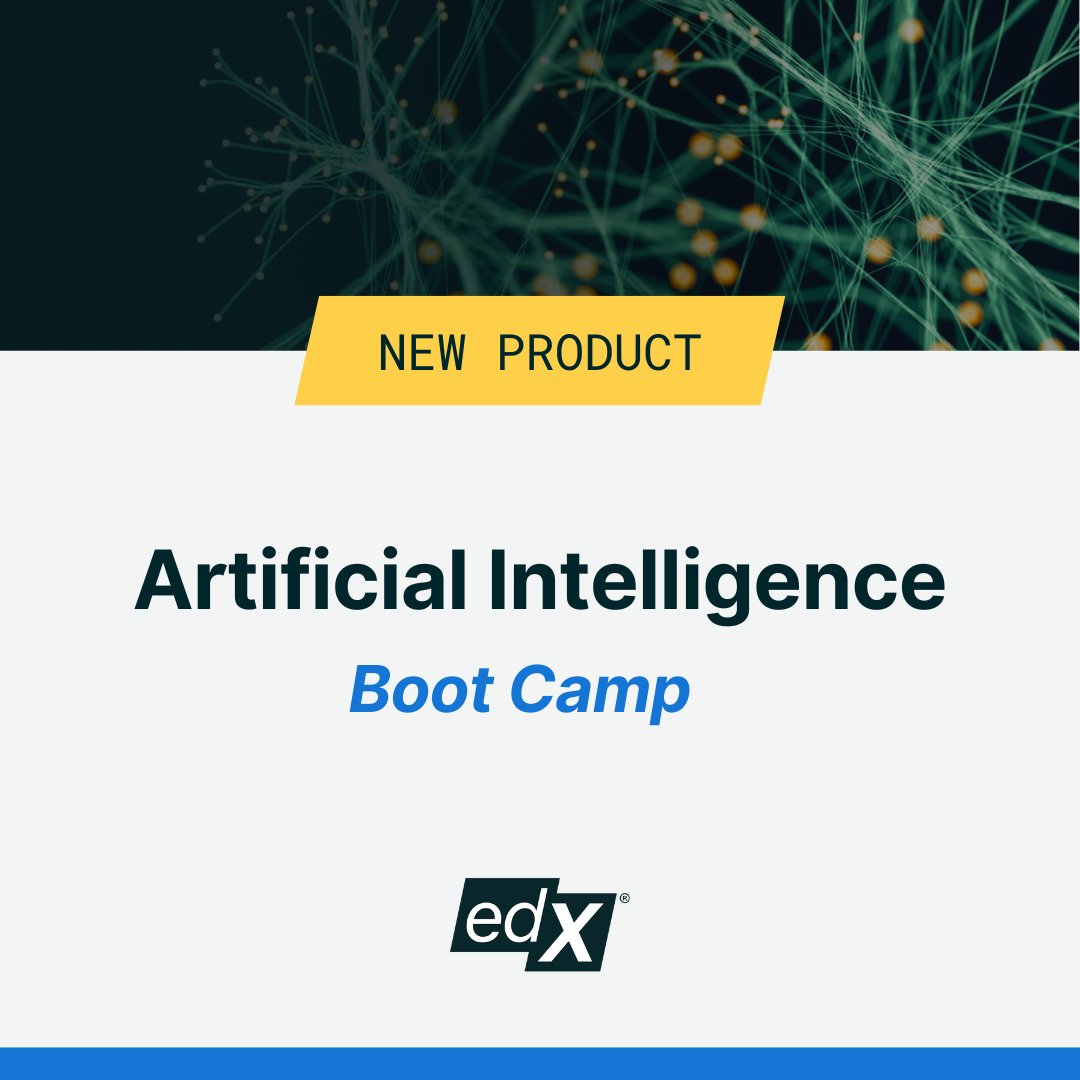 2U_education's tweet photo. 🚀 Now open for enrollment: today, in partnership with leading universities nationwide, we’re launching a new Artificial Intelligence Boot Camp with @edXOnline.

🔗 https://t.co/FzUN3EPUvQ https://t.co/VuaVZw9JMP