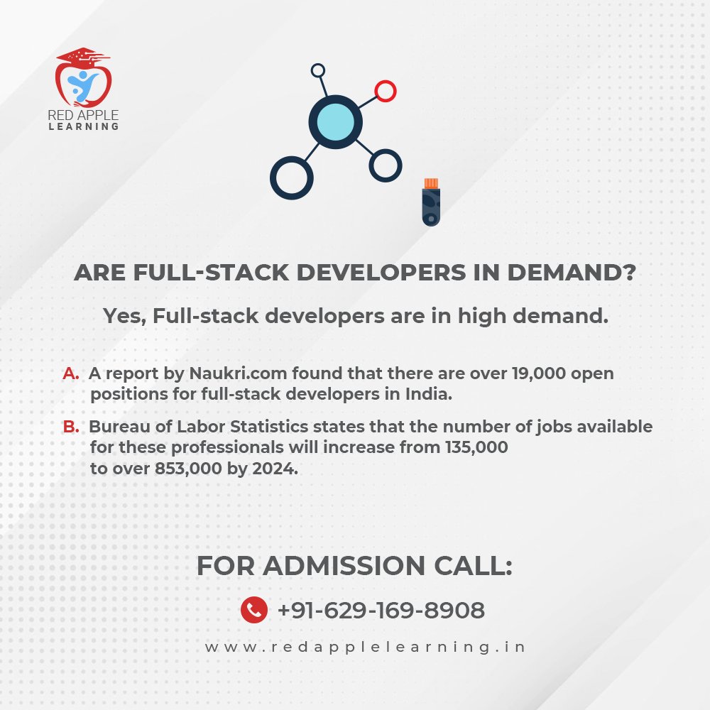 redapplekolkata's tweet photo. 4 Top frequently asked questions for full-stack development! 💯✔

✔ Uplift yourself with our course and get placed in 9 months! 

👉For Admission: visit: https://t.co/53GW9WOGit or Call:  +91 6291698908

#fullstackdevelopment #redapplelearning https://t.co/G4as7XNOtO