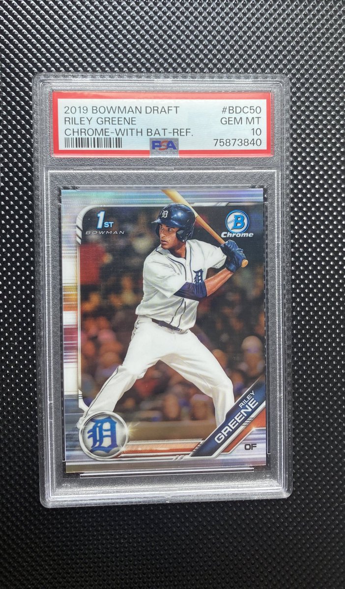 Spags_cards's tweet photo. Riley Greene 1st Bowman Chrome Refractor PSA 10

$58 BMWT https://t.co/2VvcsvobcI
