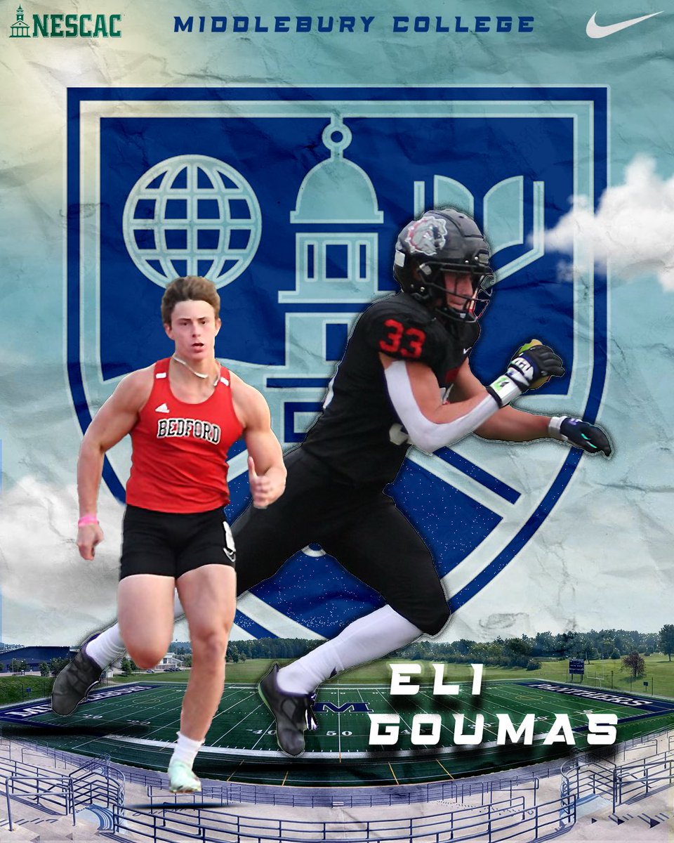 Blessed to announce my commitment to the admissions process at Middlebury college to play football and track. Thank you to the Middlebury coaching staff, family, friends, and god.