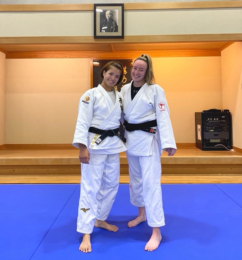RobinLowry6's tweet photo. Japan trip is coming to an end 🥋 Very greatful to share the mat with the best Olympic Gold medalist, thank you for being so welcoming  @abe_uta 🥇🇯🇵 https://t.co/gHCnxCUK8c