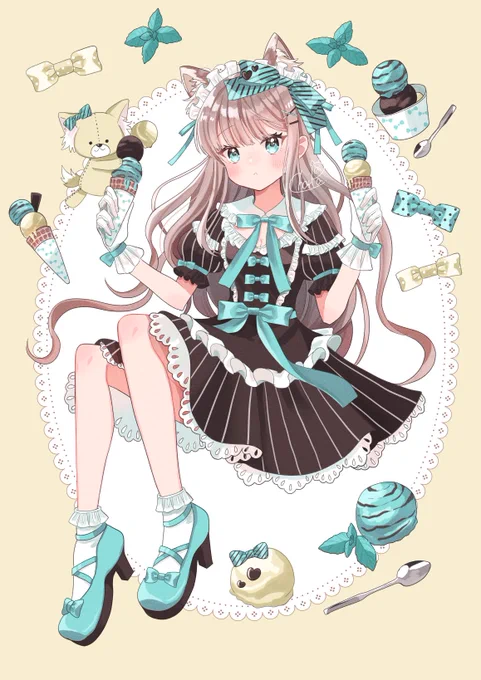 Chocomint girl #illustraion #イラスト