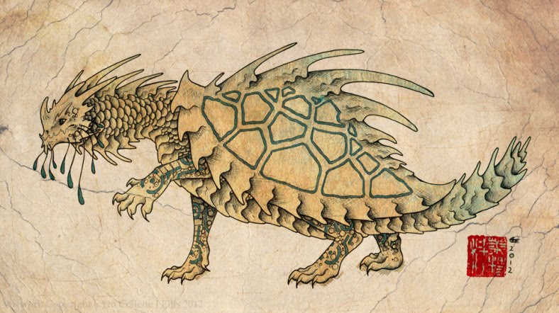 Jian_LaoShi's tweet photo. ㅤ

"Sementara Bixi dikenal sebagai Giant Dragon Turtle, yang artinya memang kedua makhluk ini sangat mirip sehingga physical traits, hingga nama pun nyaris mirip. Hanya saja, Bixi jauh lebih besar, panjang.

Begini kira-kira." Ia memberi jeda, mengganti layar.

ㅤ https://t.co/HyuLchCDTH