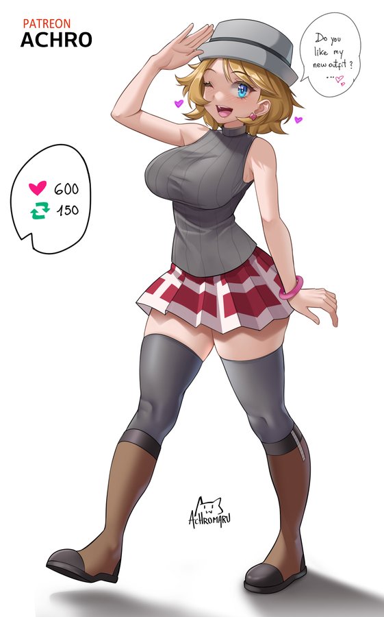 Achro_Art's tweet image. Serena's Strip Game 1/3 ✨ 
#Serena #pokemon #ポケモン #セレナ #stripgame