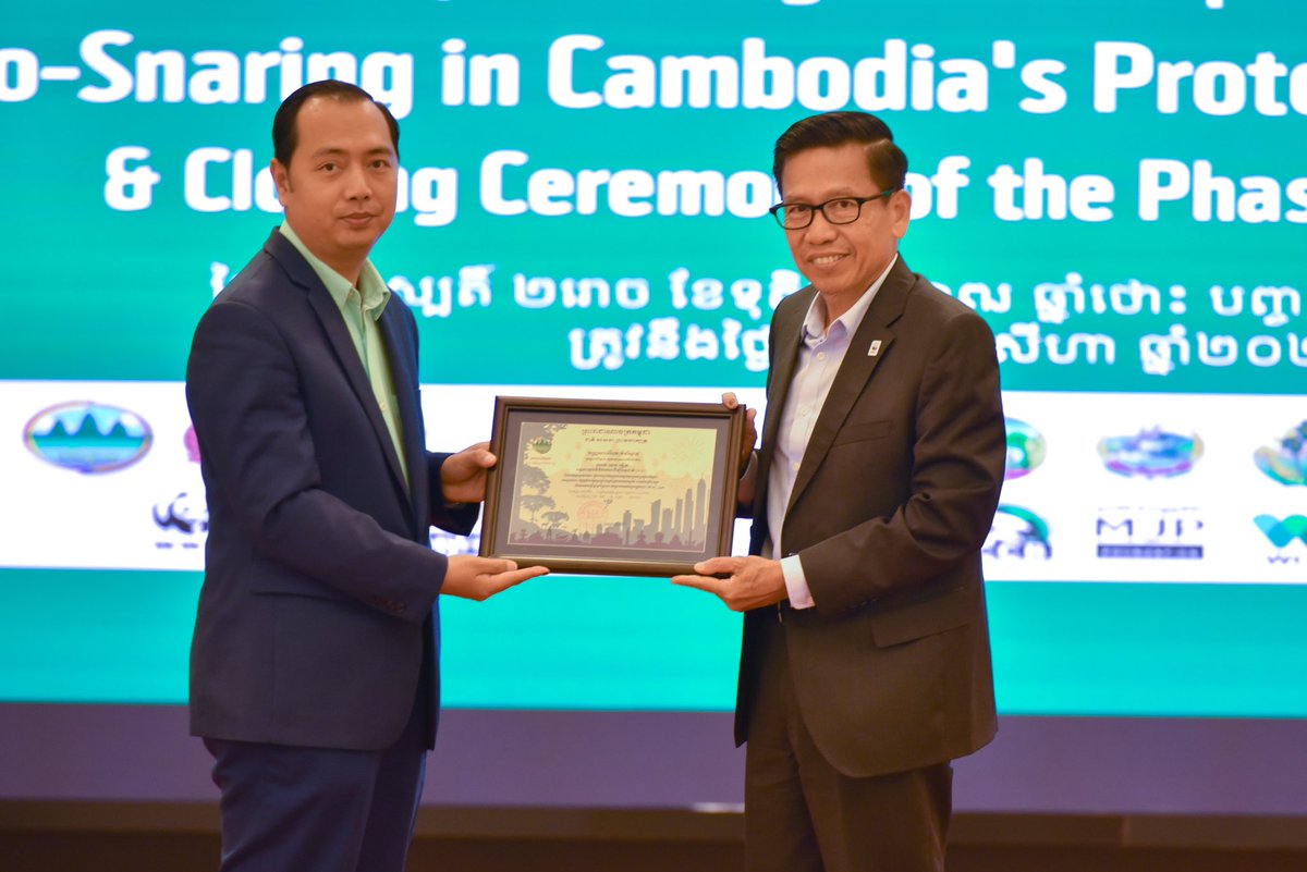 pheaktraneth's tweet photo. #Cambodia’s #MoE, sub-national Administrations, #NGOs partners concluded 2nd phase #ZeroSnaring campaign with great success. Campaign’s message reached to 14 million people. All stakeholders have strong commitments to continue this important campaign to end snares crisis. https://t.co/0QB2krahna