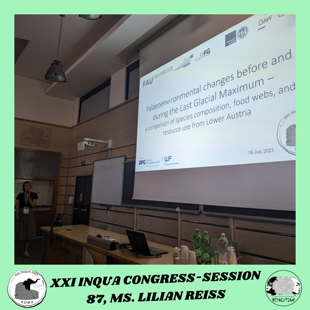 ERC_RESOLUTION's tweet photo. Go on our Ig to discover #faunacomposition in #EarlyGravettian and #LastGlacialMaximum and how #stableisotopes let Ms. Lilian Reiss to demonstrate at @InquaRoma2023 there was “a shift in species and nitrogen isotope baseline between Early Gravettian and LGM.” @AndrePicin @andzerb https://t.co/z6ohlGbOJF