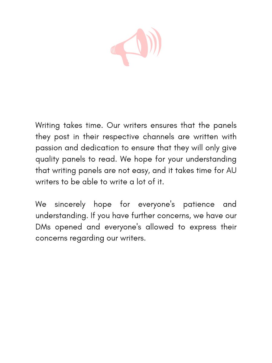 announcement, take the time to read.