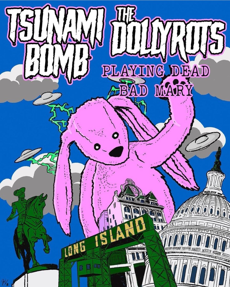 A month from today we will be at @AmityvilleMH with @tsunamibombband @TheDollyrots and @BadMaryBand 
Tickets via @milestogoli 

#playingdeadny #tsunamibomb #thedollyrots #badmaryband #milestogopresents #amityvillemusichall #longislandny #livemusic #labordayweekend #punkrock