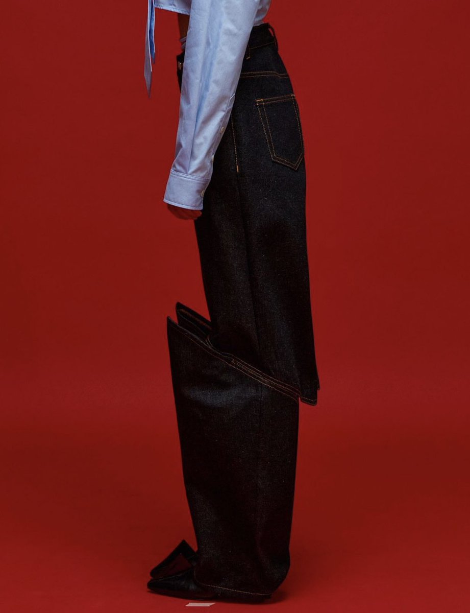 StreetFashion01's tweet photo. “Slash” Denim by LEJE (2023) https://t.co/wArlJvleU1