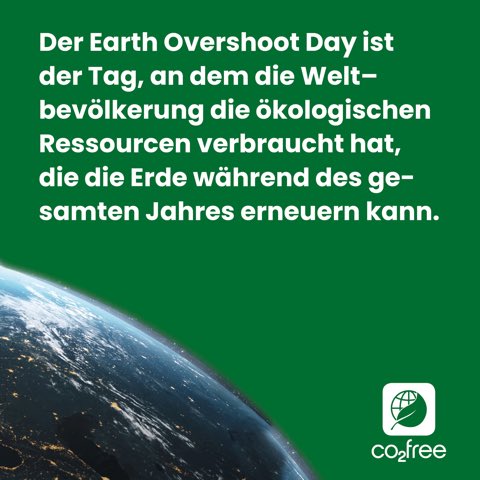 CO2free_App's tweet photo. #movethedate ist das weltweite Motto zum Earth Overshoot Day! Das Datum weiter nach hinten zu schieben, ist unser Ziel. Denn noch können wir etwas ändern.
Take your first step today - jetzt die CO2free App laden!
#movethedate #overshootday #co2free #liveco2free https://t.co/no7thJ3H7G