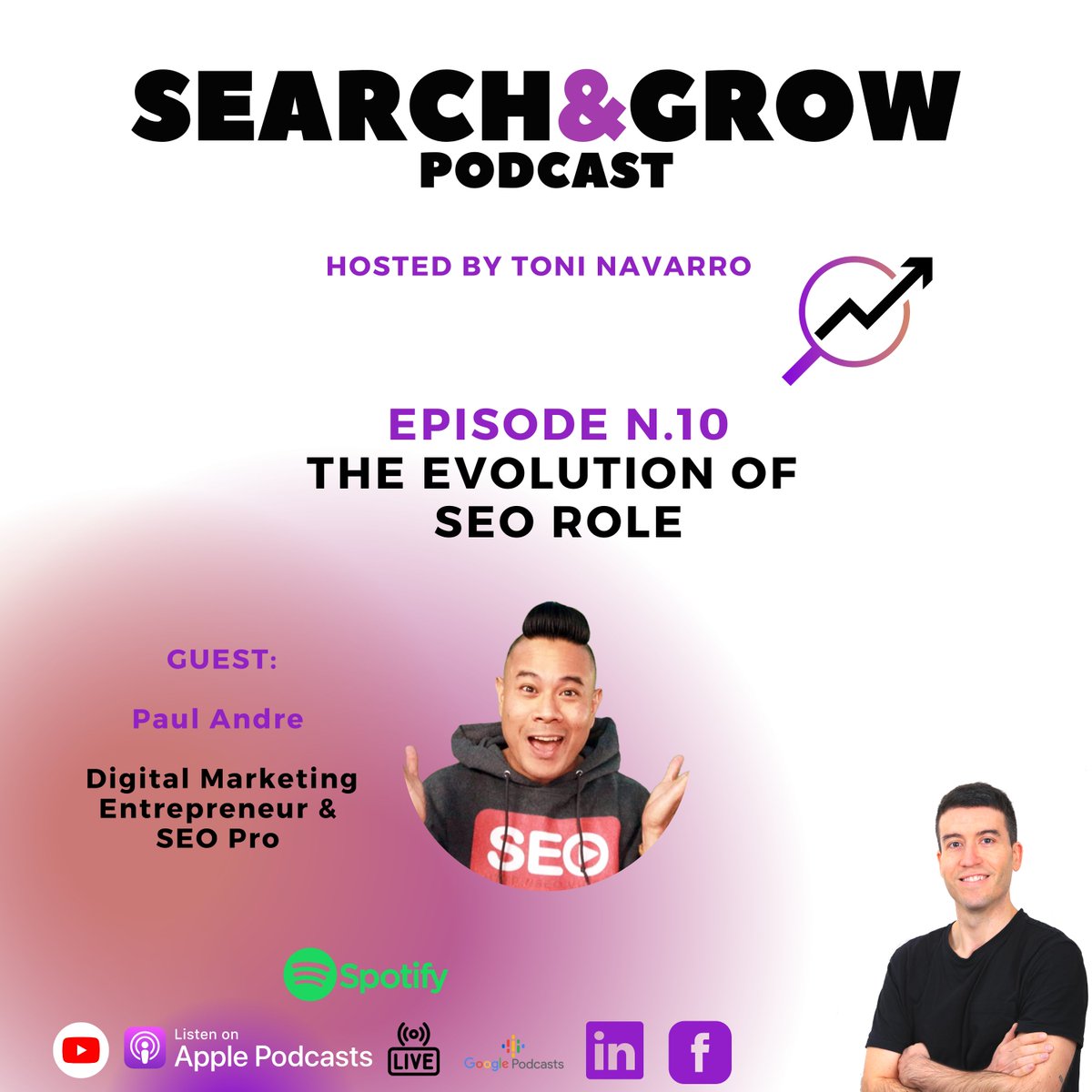 paulandre's tweet photo. 🙌 Join @paulandre and @searchandgrow today at 8am PST to chat about the evolution of the #SEO role!

🎥 https://t.co/6osdxLBMXC https://t.co/ZxkxbeNdgy