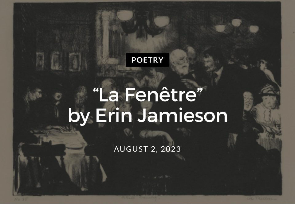 InquisitiveEat's tweet photo. New poetry by @erin_simmer on Inquisitive Eater! “La Fenêtre” is a perfect Thursday diversion. 

Read here:
https://t.co/G4SdEF1cZZ https://t.co/z9Hy5XjoGs