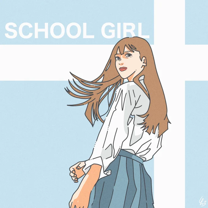 #今月描いたイラストを晒そう   女子高生シリーズ