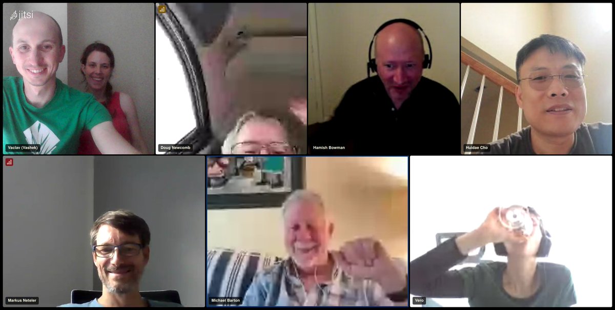 GRASS GIS (@grassgis) on Twitter photo Last Sat July 29th, we continued celebrating <a href="/GRASSGIS/">GRASS</a> 40th bday with a virtual meeting and toast 🥳🍻🎂
Some of us have known for a long time via email and only met on Saturday 🤩 The wonders of #collaboration and #opensource #community !!
Thanks everyone!! 🙌🚀 <a href="/OSGeo/">OSGeo https://fosstodon.org/@osgeo</a> Last Sat July 29th, we continued celebrating <a href="/GRASSGIS/">GRASS</a> 40th bday with a virtual meeting and toast 🥳🍻🎂
Some of us have known for a long time via email and only met on Saturday 🤩 The wonders of #collaboration and #opensource #community !!
Thanks everyone!! 🙌🚀 <a href="/OSGeo/">OSGeo https://fosstodon.org/@osgeo</a>