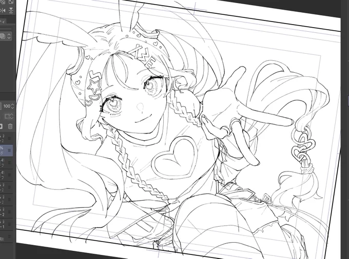 珍しくきゅるきゅるなの描いてる 