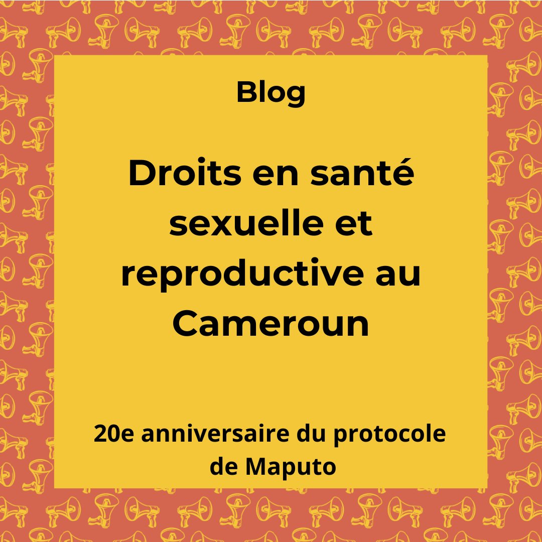 Découvrez notre blog sur les droits en santé sexuelle reproductive au Cameroun.

Vous en apprendrez davantage sur les lois en vigueur, les risques et les solutions pour les femmes.

nosvoixcomptent.org/blogactualites

#santéreproductrice
#avortementclandestin
#santépublique
#NosVoixComptent