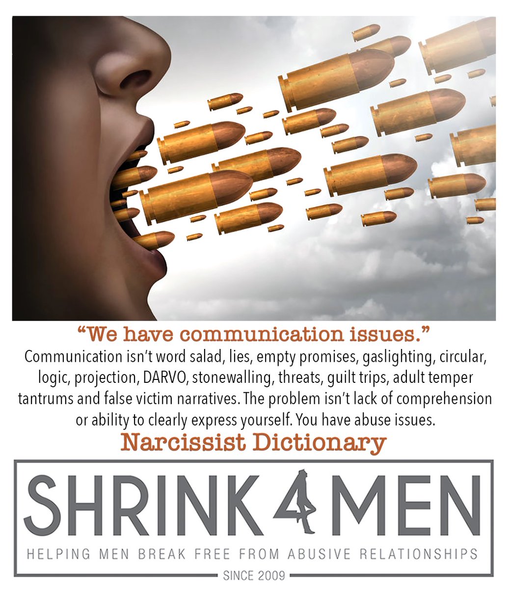 #Narcissists, #histrionics and #borderlines don't use words to communicate. They use words to obfuscate, manipulate, attack, provoke, blame shift and avoid accountability. The #CommunicationIssues' many a #narcissist, #borderline, #histrionic or other #ClusterB variety partner