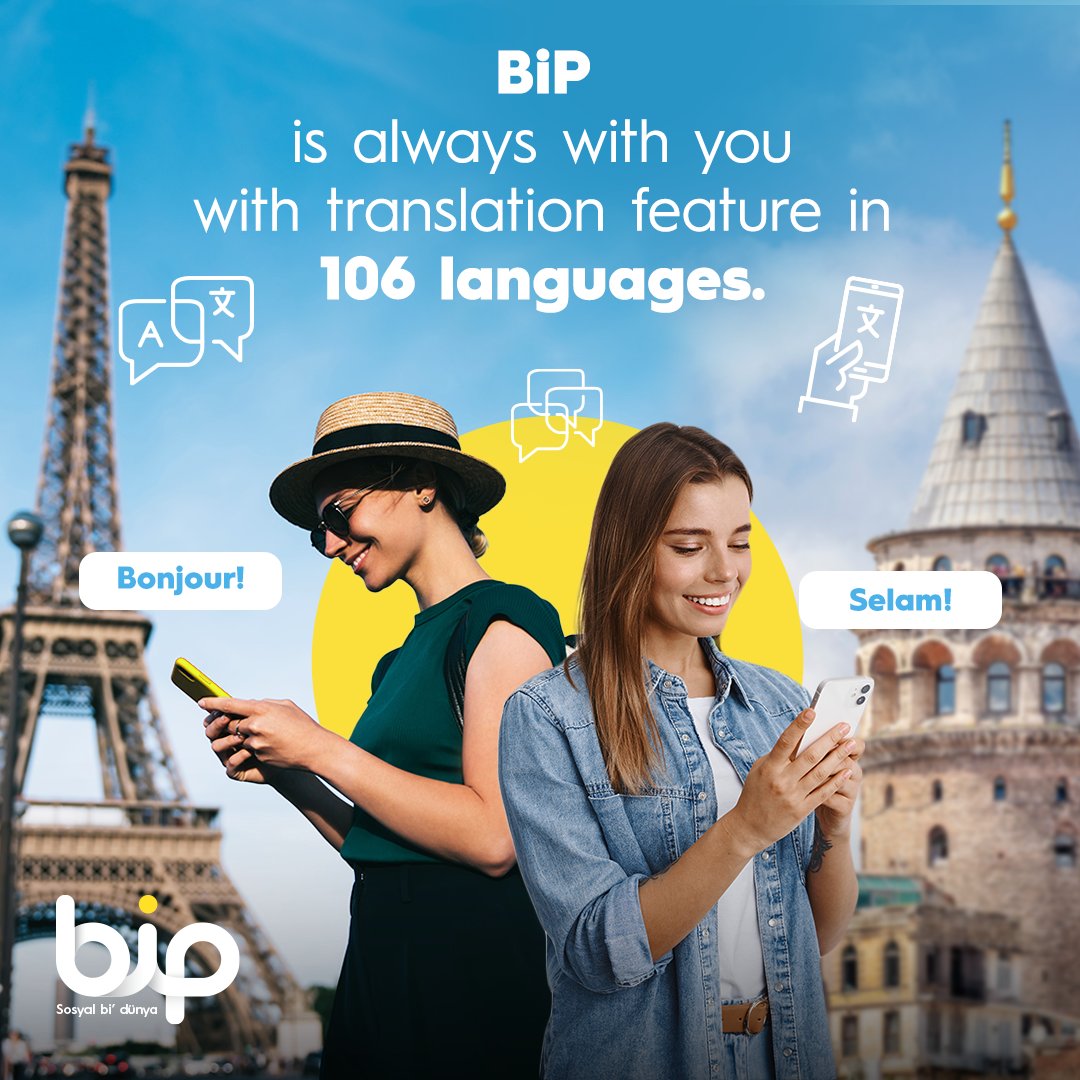 BiPGlobal's tweet photo. BiP is always with you with translation feature in 106 languages. https://t.co/4W0zTl7MbE