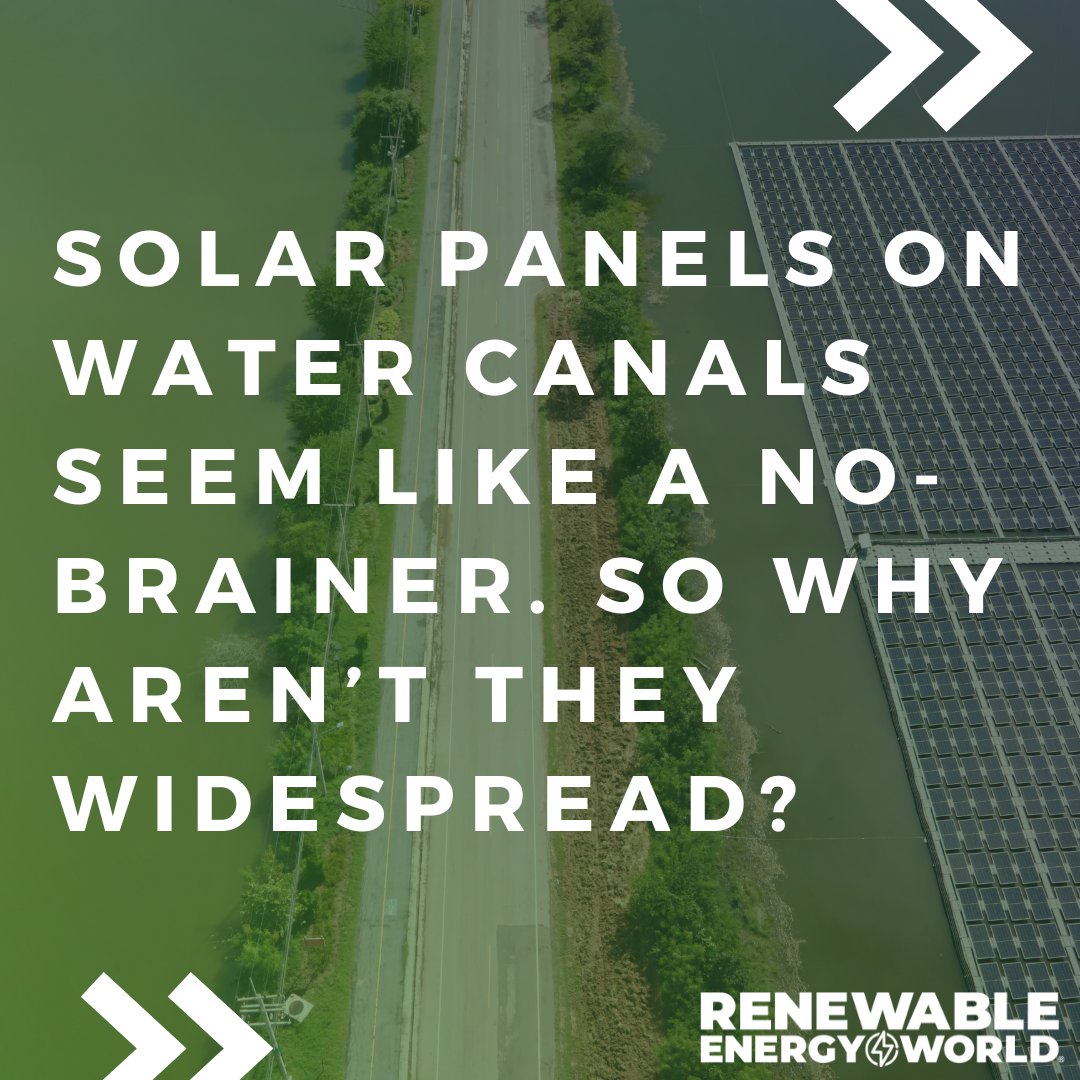 Here's a simple idea: install #solar panels over canals in sunny, water-scarce regions where they reduce evaporation and make electricity.

Read more ➡️  ow.ly/uBKl50PnG5P