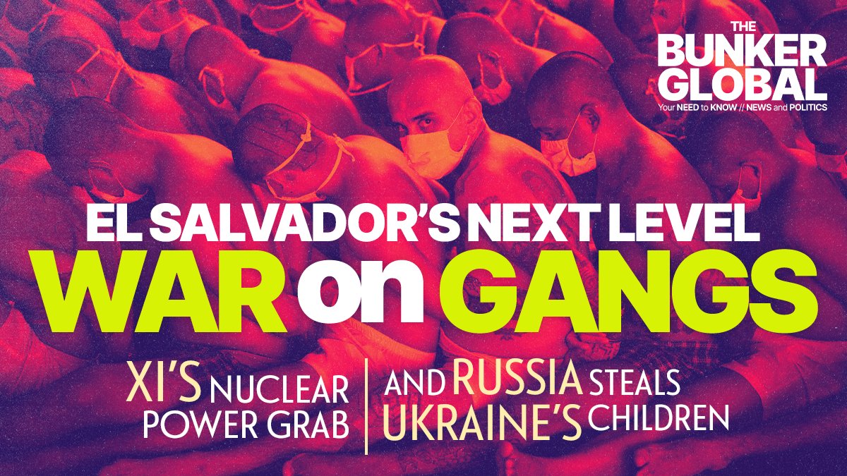 🌎Bunker Global🌎 Join @jacobjarv, @LauraReporting and @DougSpecht for your latest on news and politics from around the world. 🇸🇻 El Salvador's gang crackdown 🇨🇳 Xi's power grab 🇺🇦 The fate of Ukraine's kidnapped children Listen here: listen.podmasters.uk/BNKR230803Bunk…