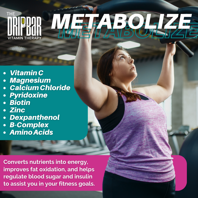 dripbaralamohts's tweet photo. The Metabolize Drip helps to regulate energy, blood sugar, and insulin levels to set you on the right path towards achieving your fitness goals. (Not intended to diagnose, treat, cure, or prevent any disease.  Please see FDA Disclaimer on our website.) #TheDRIPBaRAlamoHeights https://t.co/pw0zQjkRyF