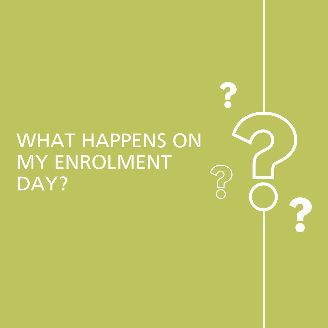 You can find out everything you need to know about your enrolment day here: loom.ly/sYyY3yE