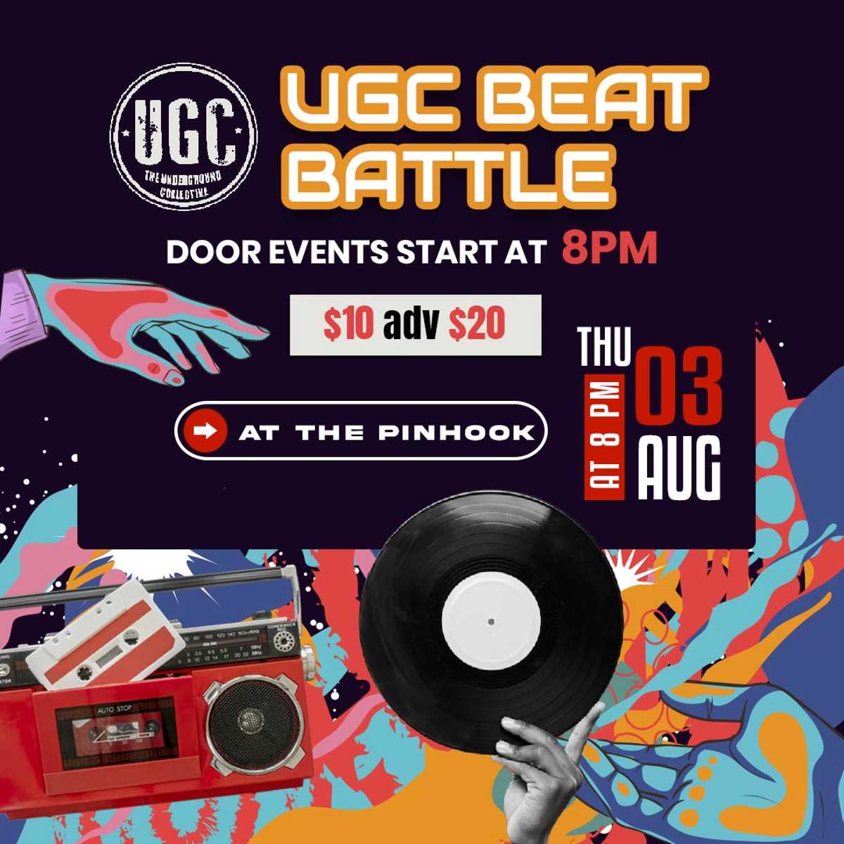 TONIGHT: Underground Collective Beat Battle

UGC Returns!  Organized by Beats and Bars Festival throwers/curators of Black August in the Park and the Black Farmers Market - support and be wowed by Durham NC’s finest MCs.  Tag your favorite beatmaker/producer! 

<a href="/beatsnbarsfest/">BeatsNBarsFestival</a>