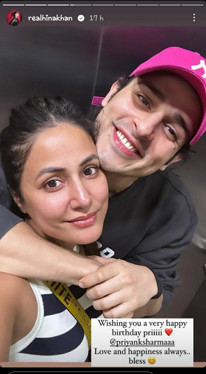 sakshiarora__'s tweet photo. Awe #PriHina friendship was my favourite in bb11💜
Happy Birthday priyank sharma💓
#HinaKhan https://t.co/g2BpCzBlPy