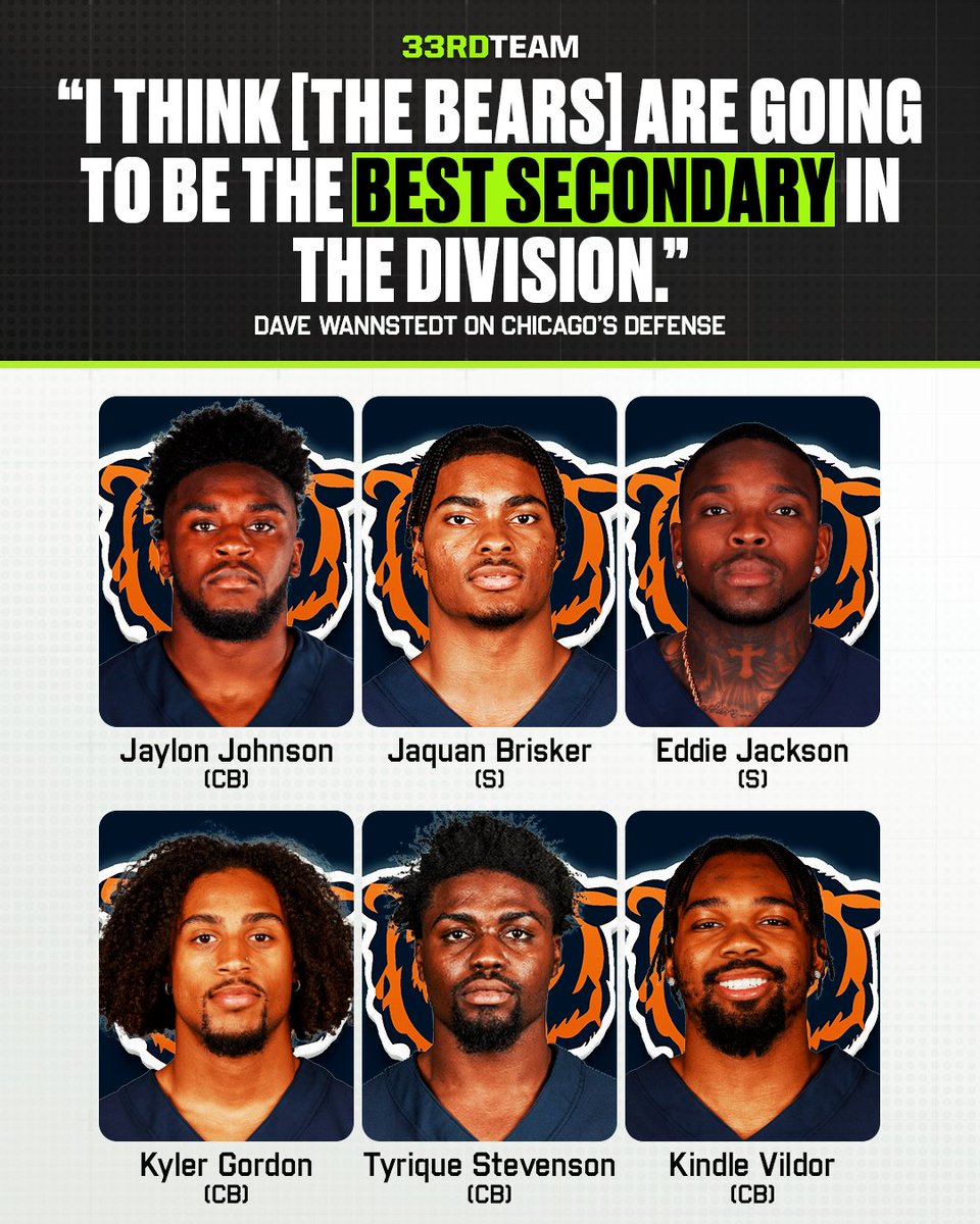 The33rdTeamFB's tweet photo. The best secondary in the NFC North?

Dave Wannstedt thinks it resides in the Windy City 🐻

#DaBears https://t.co/77IXacBn7d