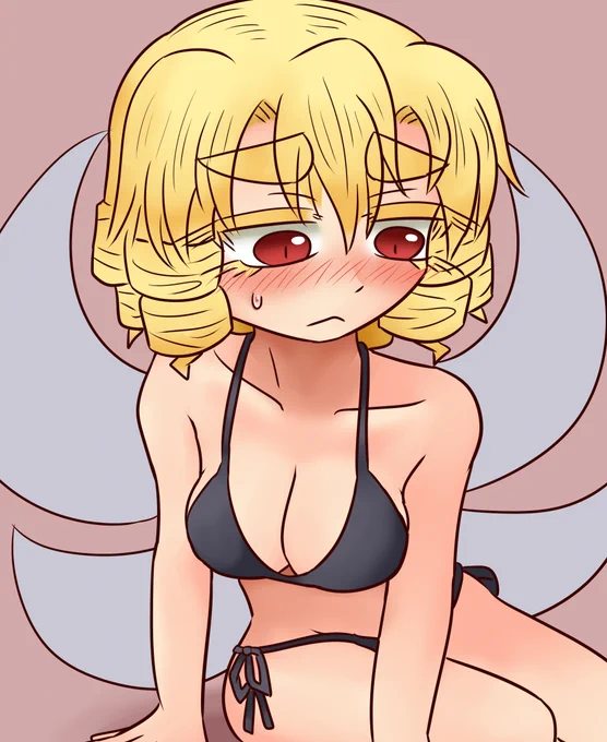 昨日は満月だったので巨乳になっていた水着ルナチャイルド