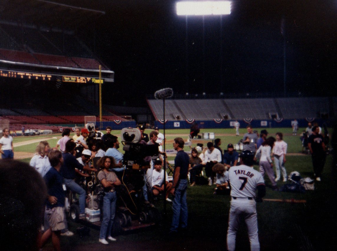 dankall's tweet photo. @Super70sSports Major League behind the scenes, 1988. Milwaukee County Stadium, not Cleveland. Spoiler alert. https://t.co/aiSbC3eXIp
