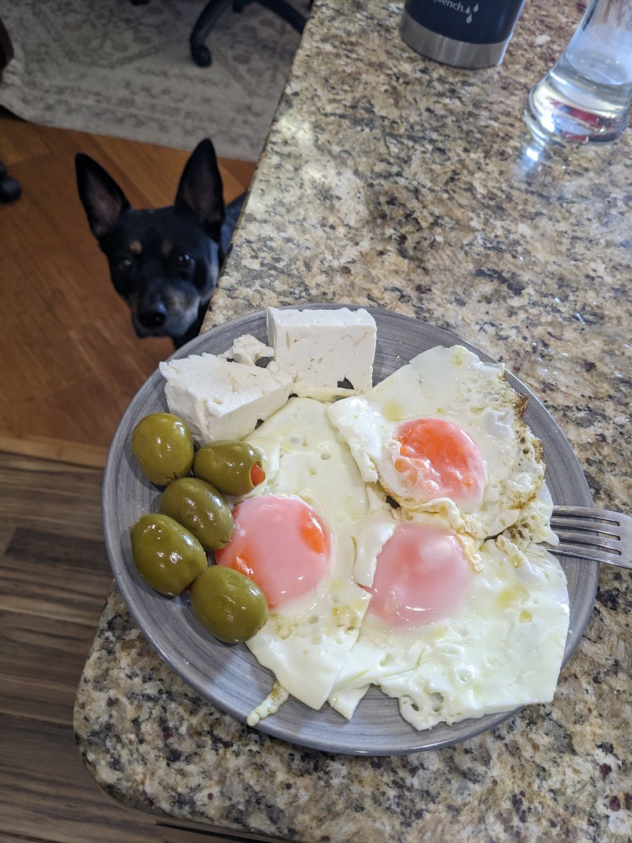 GOOOOD MORNING! Been a minute since I hit you with the reminder. Take care of yourself! Cause no one else will. Also, if you love egg yolks, don't settle for yellow. CRUSH YOUR DAY CHAMPIONS!!!
3 Eggs, Feta, Spanish Olives 🤤
