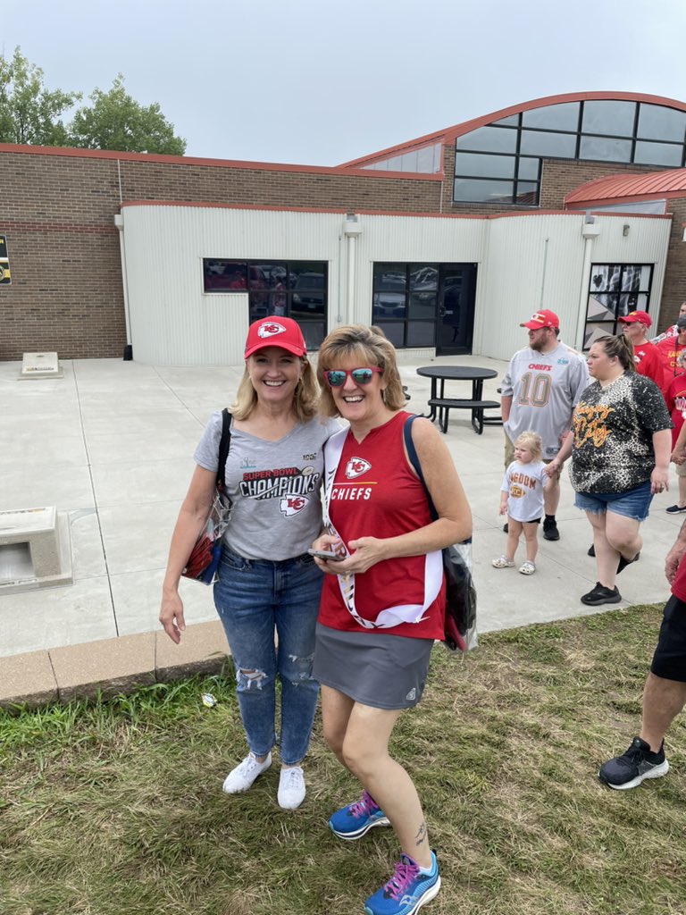 lizzyohmes's tweet photo. I don’t know what all the fuss is about? Chris Jones is at Chiefs training camp TODAY!!!  And, it’s her birthday!!!! https://t.co/LpvCoqXdS6