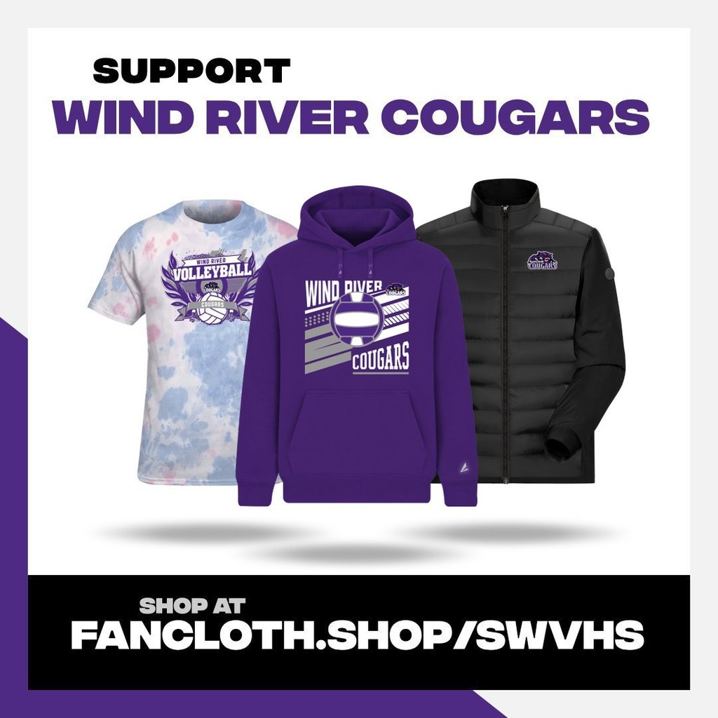 The Wind River High School Volleyball Fan Shop is now open. Visit fancloth.shop/SWVHS today for all your Volleyball gear.