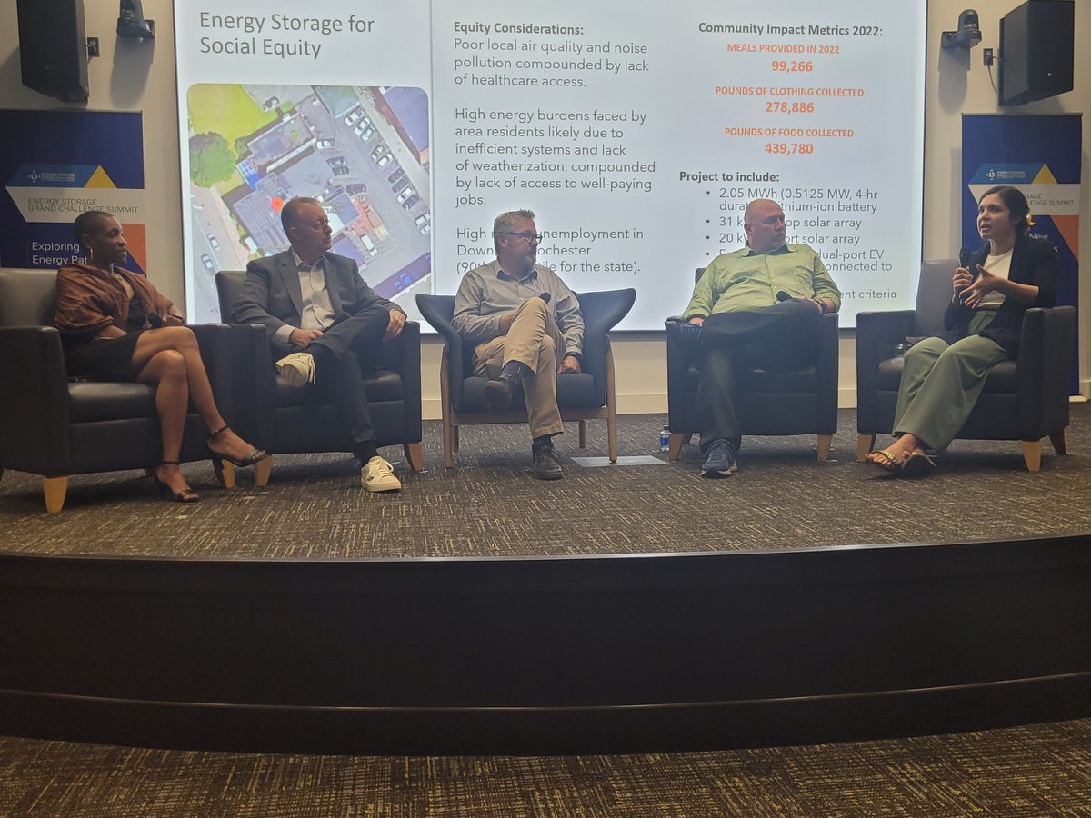JouleCommunity's tweet photo. Our Director of Strategy Divia Hobson joined a panel discussion on the DOE's Energy Storage for Social Equity initiative. Joule is partnering with Unity Renewables and the @ODMRoc in Rochester to develop #solar plus battery storage for the Mission’s critical services. @ENERGY https://t.co/aOBBEmDMNp