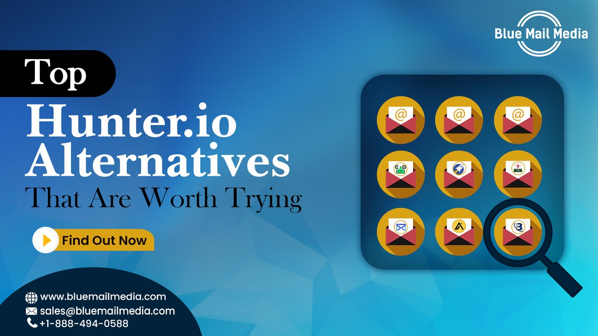 BlueMailMedia's tweet image. Try these exclusive Hunter io alternatives and get a more accurate and reliable database for your B2B campaigns.
Read more: mytechmag.com/hunter-io-alte…

#bluemailmedia #mytechmag #hunterio #b2bcampaigns #hunterioalternatives #b2bdatabase